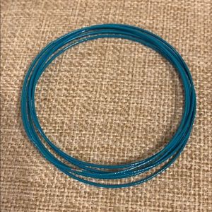 Set of 6 vintage blue bangle bracelets cute